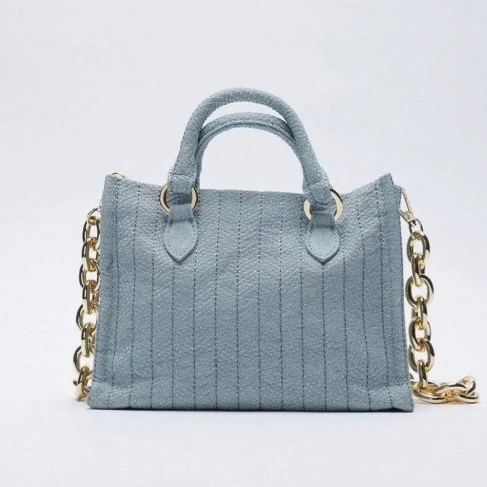 ZARA blue handbag medium size